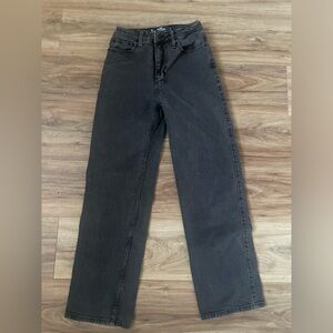 Hollister Black Ultra High Rise Dad Jeans Size 0 Short (24 W 29 L)